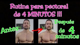 RUTINA PARA PECTORAL DE 4 MINUTOS [upl. by Fransen]