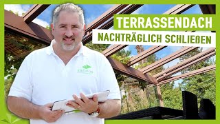 Terrassenüberdachung Berlin  nachträglich schließen  Ambitop Terrassendach [upl. by Ayifas]