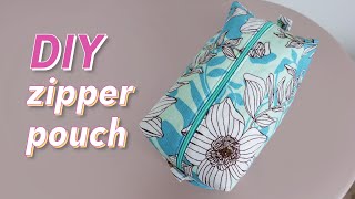 Easiest Zipper Box Pouch Sewing Tutorial  Useful DIY Gifts Part 2 [upl. by Donelson]