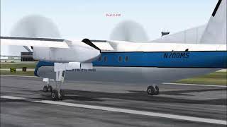 FS2004 American Pacific 1123 Dash Landing At La Guardia [upl. by Durning]