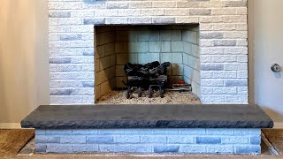 Fireplace brick stain makeover [upl. by Hymen]