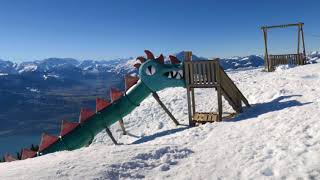 Winterwanderweg Niederhorn  Beatenberg Waldegg  Jan 2018 [upl. by Banna]