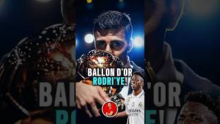 Ballon D’or Ödülünü Vini Jr değil Rodri’ye verildi ❌🏆 vinicius ballondor futbol [upl. by Marijn]