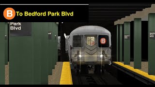 OpenBVE Throwback The R40M B Train To Bedford Park Blvd 2000s [upl. by Maurita]