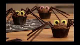 Chocolate Orange Spider Halloween Cupcakes [upl. by Quiteris]