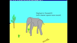 Elephant in TempleOS [upl. by Notgnillew]