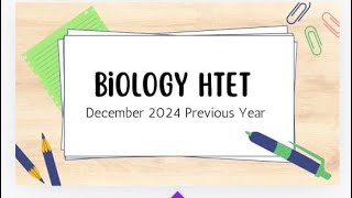 Tgt Science Life Processes Htet December 2024 [upl. by Sirraf]