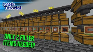 Item sorter with only 2 filter items  120 Minecraft Bedrock amp Java edition [upl. by Calderon]