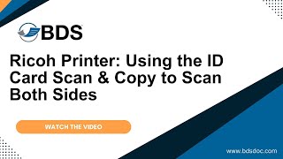 Ricoh Printer Using the ID Card Scan amp Copy to Scan Both Sides [upl. by Cruz]