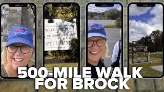 Id probably walk around the world Clarence mother completes 500mile trek in honor of late son [upl. by Maximilian627]