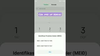 Cara cek IMEI hp sendiri tanpa ribet  biar gi kena blokir bea cukai lohh shorts youtubeshorts [upl. by Nancee]