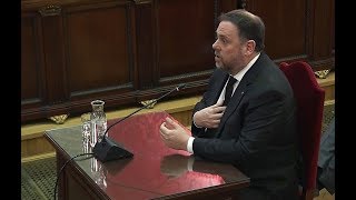 Oriol Junqueras en la tercera jornada del juicio del procés [upl. by Adamec]