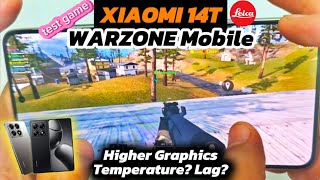 XIAOMI 14T Test Game COD WARZONE Mobile Higher Graphics Temperature Lag  Full Handcam [upl. by Halil]