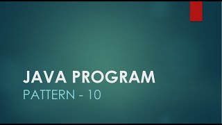 Java Program  Number Triangle Pattern in Java  Pattern 10  Patterns [upl. by Nylrebma860]