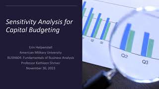 Sensitivity Analysis for Capital Budgeting [upl. by Adni]