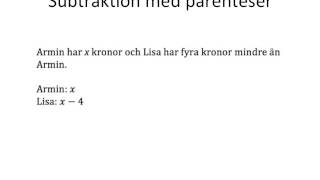 Addition och subtraktion med parenteser [upl. by Burrill]