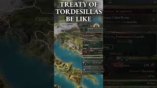 Treaty of Tordesillas be like  Victoria 3 MP [upl. by Akinat]