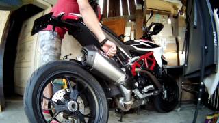 ducati hypermotard 821 sp termignoni low mount soundtest [upl. by Anitroc]