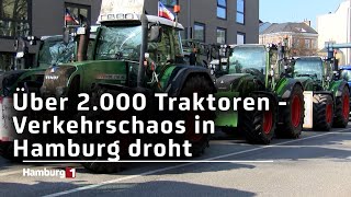 MegaStreik der Landwirte Hamburg droht das Verkehrschaos [upl. by Omik]