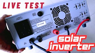 Microtek solar inverter Live Test With Solar Panel  Solar inverter load test live [upl. by Aninaig631]