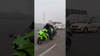 Gurgaon morning 🌅 automobile minivlog bike biker gurgaon morning zx10r h2r ninja [upl. by Niarfe367]