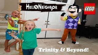 Hello Neighbor In Real Life Lego Minifigure Scavenger Hunt With Trinity and Beyond [upl. by Keller]