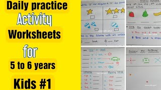 Daily Practice Activity Worksheets for 5 to 6 years Kids 1 [upl. by Garaway]