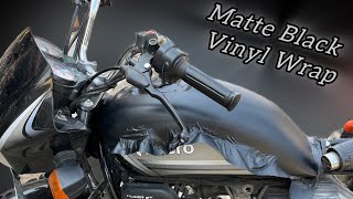 How To Matte Black Vinyl Wrapping  Bike Vinyl Wrap  youtube [upl. by Fillender]