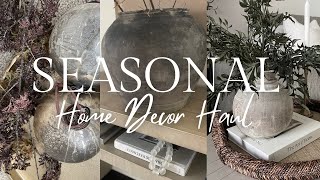 NEUTRAL FALL amp CHRISTMAS HOME DECOR HAUL  AMAZON  HOMEGOODS  MORE [upl. by Delaryd]