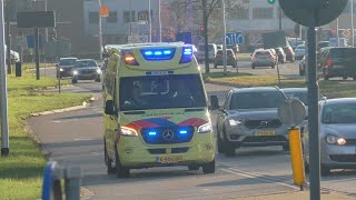 A1 Sanquin en verschillende ambulances met spoed door Deventer en Zwolle [upl. by Hedve]