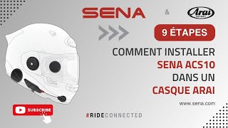 Comment installer le kit de communication bluetooth Sena ACS10 conçu pour le casque Arai Quantic [upl. by Ynnal]