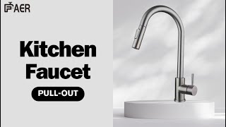 Kitchen FaucetBrushed Nickel Stainless Steel Kitchen Sink Faucet with Pull Down Sprayer [upl. by Aihsenet]