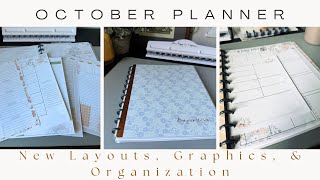 New Planner Set Up for October New Fall Graphics and Organization [upl. by Anitaf]