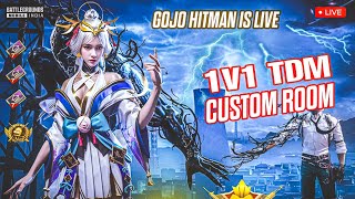 1V1 TDM CUSTOM ROOM BGMI LIVE  GOJO HITMAN bgmi pubg shorts [upl. by Melentha]