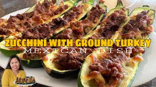 Air Fryer Ground Turkey Zucchini with Mozzarella Cheese  Lysa Long [upl. by Kiyohara]