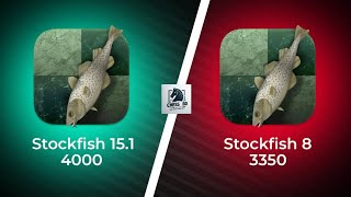 stockfish 151 4000 ELO vs stockfish 8 3350 ELO chessbd club [upl. by Mitzl]