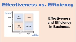 Effectiveness vs Efficiency [upl. by Weingarten32]