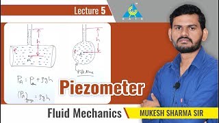 Piezometer  Lecture 5  Fluid Mechanics [upl. by Oinigih]