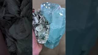 fortunetelling Blue Shattuckite Geode Locality Mesopotamia mine [upl. by Atiuqram]