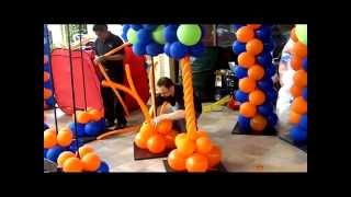 How to Make a Spiral Column Balloon Artist San Diego Series [upl. by Boarer]