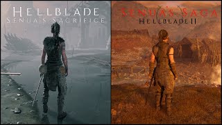 Hellblade vs Hellblade II  Details amp Physics Comparison [upl. by Klemens]