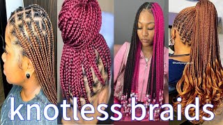 knotless braids hairstylesBox Braids hairstyleviral youtubeshorts foryou [upl. by Hallette407]