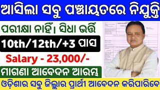 Odisha Panchayat Level Govt Jobs 2024  Odisha Govt Jobs  Odisha Govt Job Updates  Odisha Job [upl. by Elleraj]