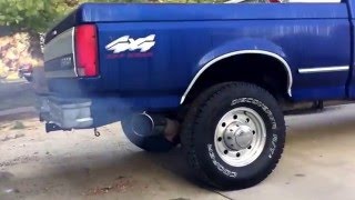 F250 73 Powerstroke 5quot Exhaust [upl. by Anirahtak]