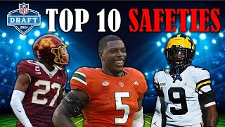 The 10 Best SAFETIES In The 2024 NFL Draft I PreCombine Big Board [upl. by Eilhsa412]