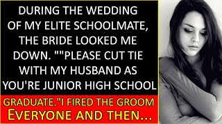 DURING THE WEDDING OF MY ELITE SCHOOLMATE THE BRIDE LOOKED ME DOWN PLEASE CUT TIE WITH MY HUSBAND [upl. by Ban]