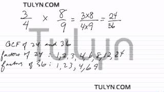 multiplication of fractions with reducing to lowest terms [upl. by Kcaz]