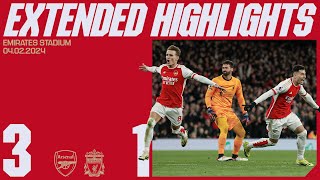 EXTENDED HIGHLIGHTS  Arsenal vs Liverpool 31  Saka Martinelli Trossard [upl. by Hsirahc989]