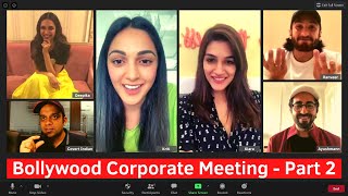 Corporate video meeting with Ranveer Deepika Kiara Kriti Ayushmann [upl. by Harraf]