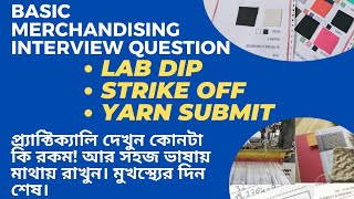 Merchandising Basic Inerview question  Lab Dip  Strike off  What is Lab dip  What is strike off [upl. by Tati]